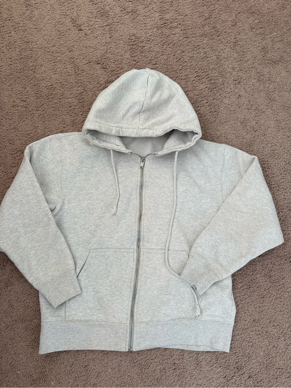 John Galt Full-Zip Hooded Sweatshirt - Light Gray